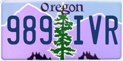 OR license plate 989IVR