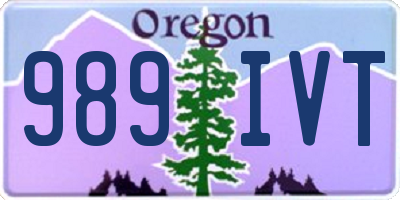 OR license plate 989IVT