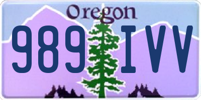 OR license plate 989IVV