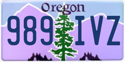 OR license plate 989IVZ