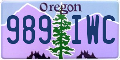 OR license plate 989IWC