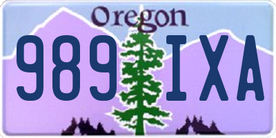 OR license plate 989IXA