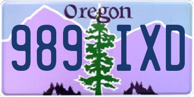OR license plate 989IXD