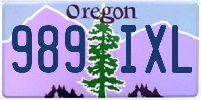 OR license plate 989IXL