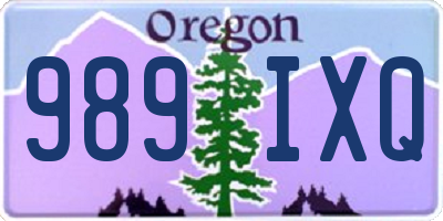 OR license plate 989IXQ
