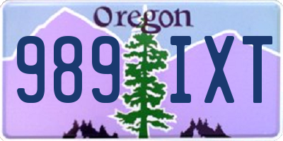 OR license plate 989IXT