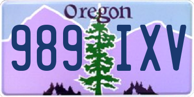 OR license plate 989IXV