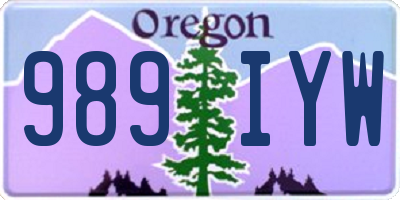 OR license plate 989IYW