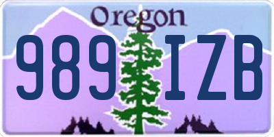 OR license plate 989IZB