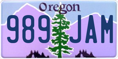 OR license plate 989JAM