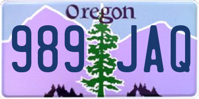 OR license plate 989JAQ