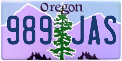 OR license plate 989JAS