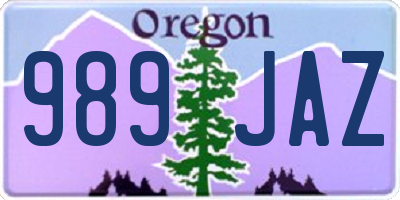 OR license plate 989JAZ