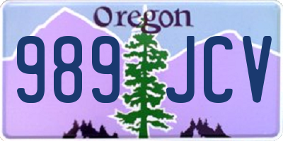 OR license plate 989JCV