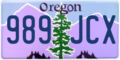 OR license plate 989JCX
