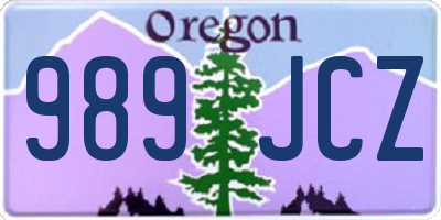 OR license plate 989JCZ