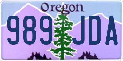OR license plate 989JDA