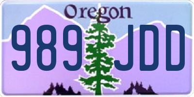 OR license plate 989JDD
