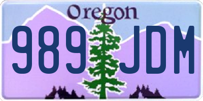 OR license plate 989JDM