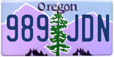 OR license plate 989JDN