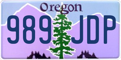 OR license plate 989JDP