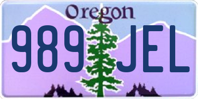 OR license plate 989JEL