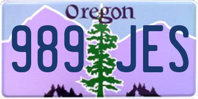 OR license plate 989JES
