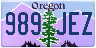 OR license plate 989JEZ