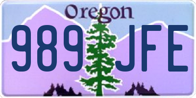 OR license plate 989JFE