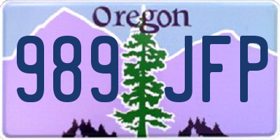 OR license plate 989JFP