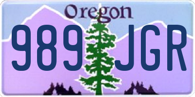 OR license plate 989JGR
