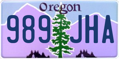 OR license plate 989JHA