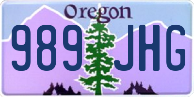 OR license plate 989JHG