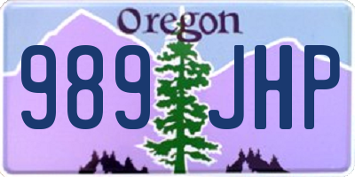 OR license plate 989JHP