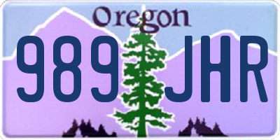 OR license plate 989JHR