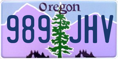OR license plate 989JHV