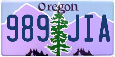 OR license plate 989JIA