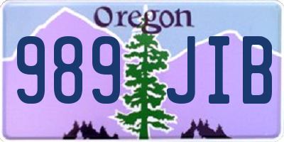 OR license plate 989JIB