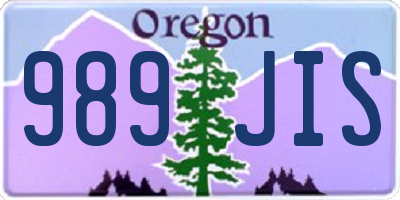 OR license plate 989JIS