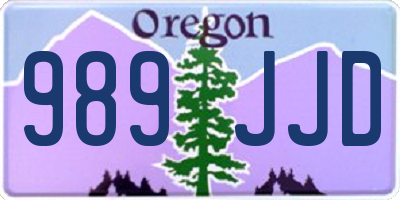 OR license plate 989JJD