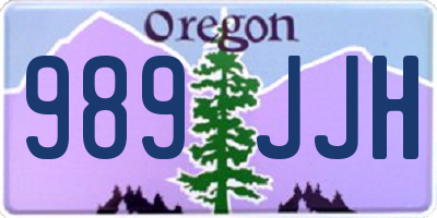 OR license plate 989JJH