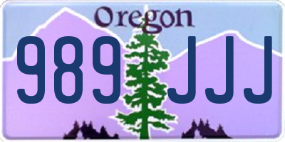 OR license plate 989JJJ