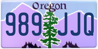 OR license plate 989JJQ