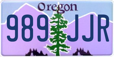 OR license plate 989JJR