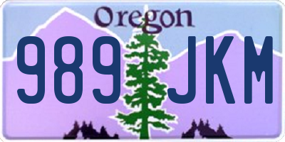 OR license plate 989JKM