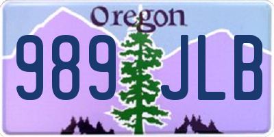 OR license plate 989JLB