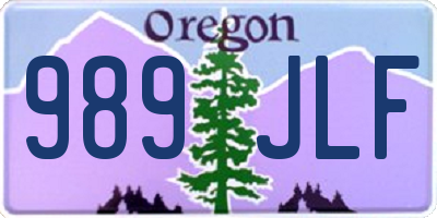 OR license plate 989JLF