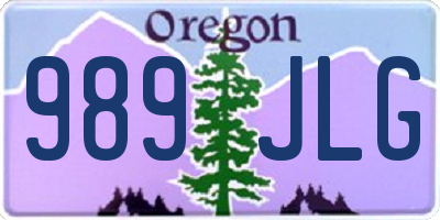 OR license plate 989JLG