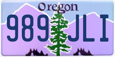 OR license plate 989JLI