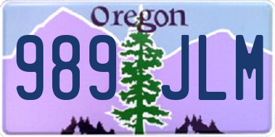 OR license plate 989JLM